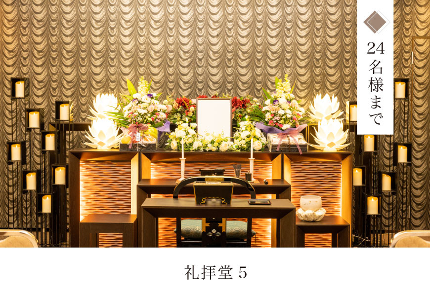 ▲写真は供花供物Ｍセットを使用した場合